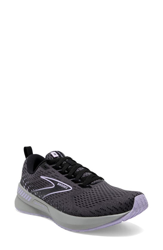 Brooks Levitate Gts 5 Sneaker In Ebony/ Black/ Lilac