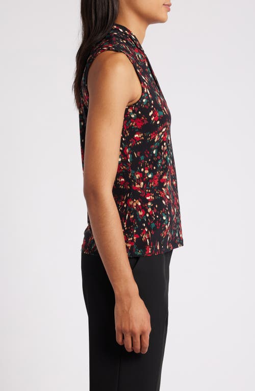 Shop Anne Klein Abstract Print Sleeveless Top In Anne Black Multi