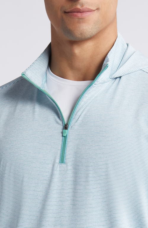 Shop Johnnie-o Hybrid Performance Quarter Zip Hoodie In Green Grass