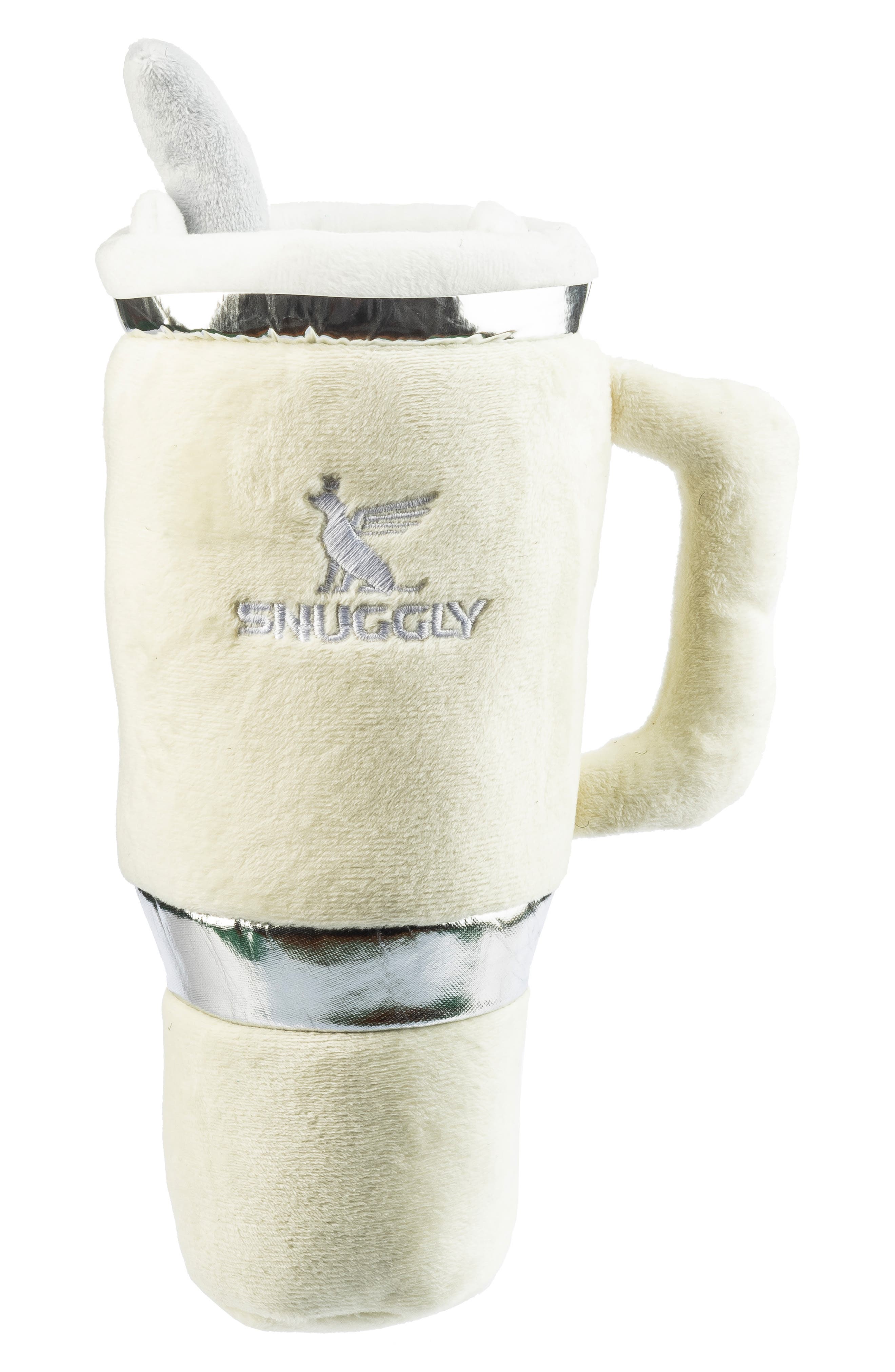 Haute Diggity Dog Snuggly Cup Dog Toy in Ivory 