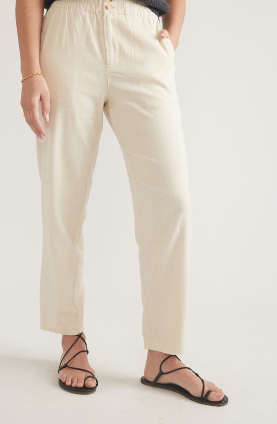 Shop Marine Layer Elle Relaxed Crop Pants In Fog