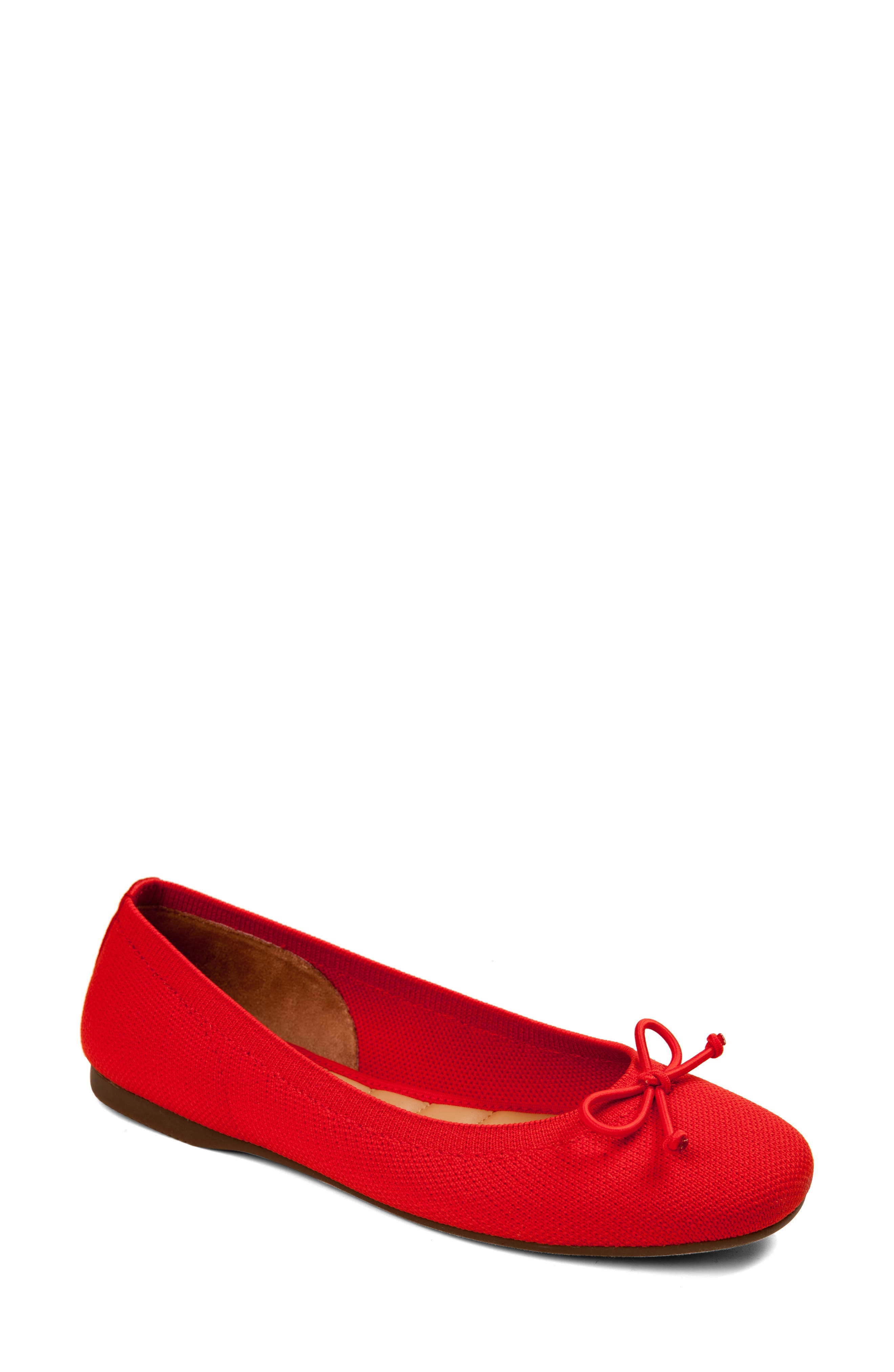 women's red flat shoes