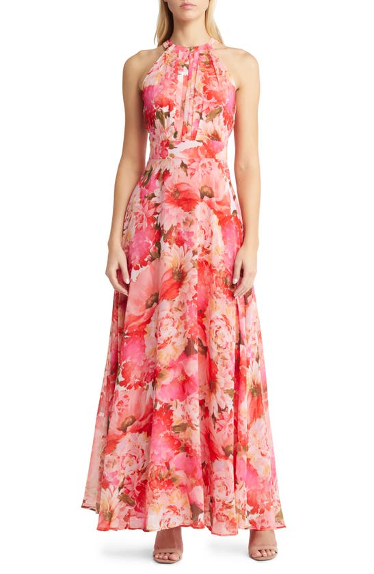 Eliza J Floral Print Maxi Dress In Pink | ModeSens