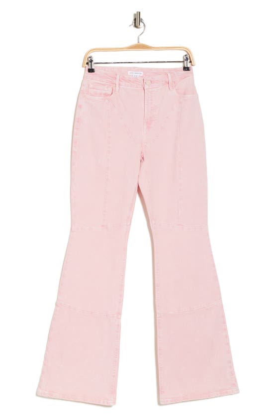 Good American Good Boy Flare Jeans In Mineral Rose Quartz