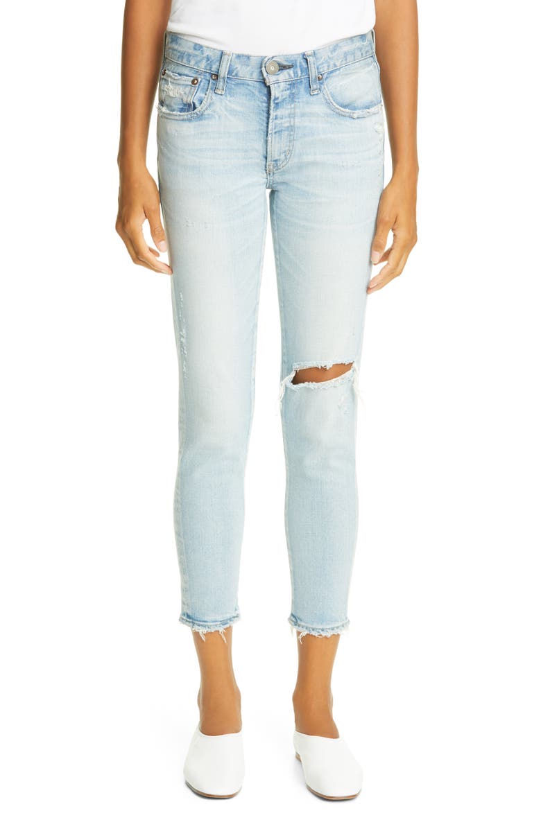 MOUSSY Vivian Ripped Skinny Jeans, Main, color, 