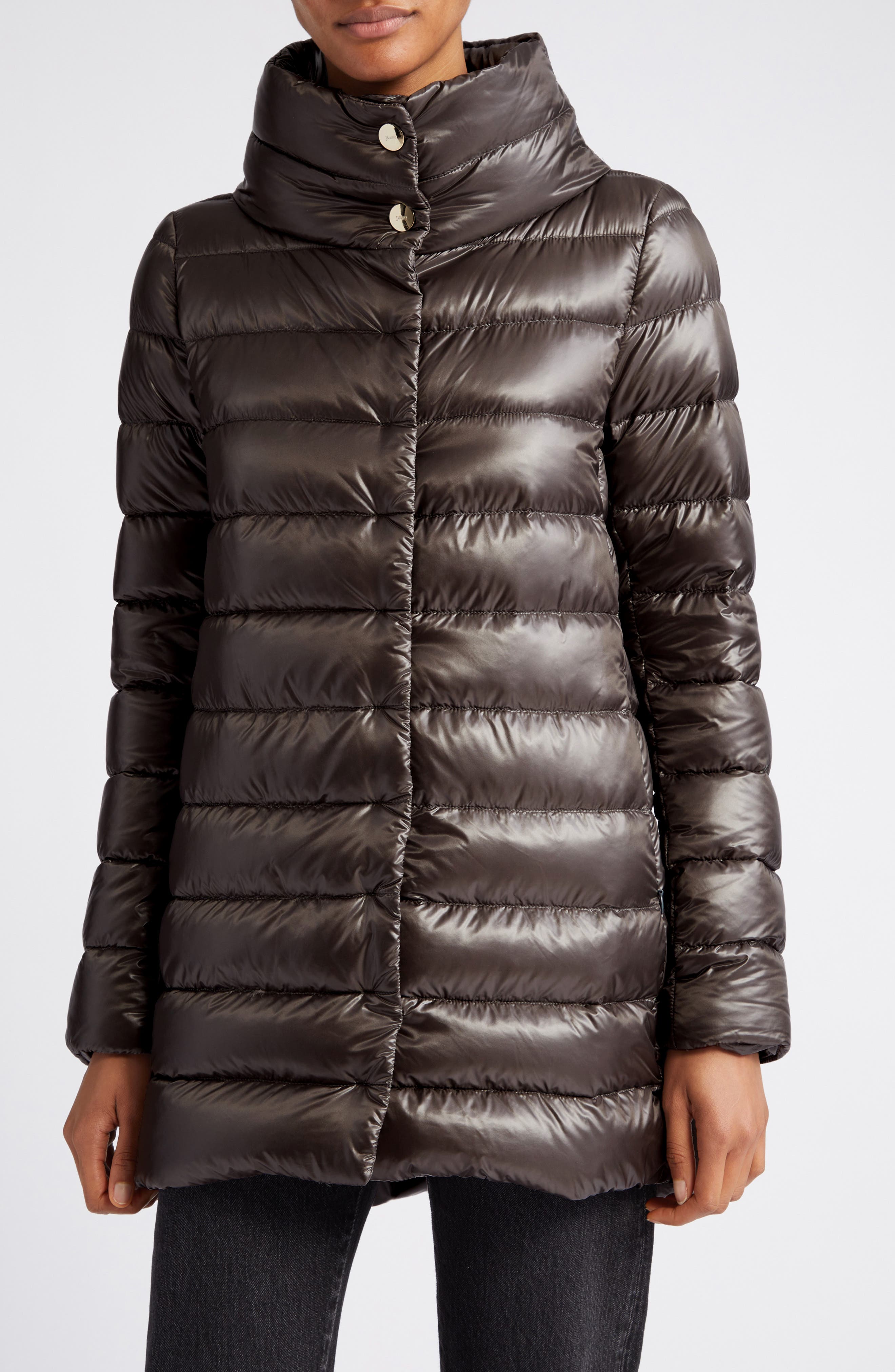 Herno mid-length puffer jacket - Black