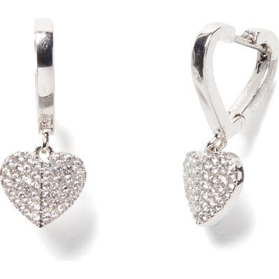 Kate Spade New York Heart To Heart Pave Huggie Hoop Earrings