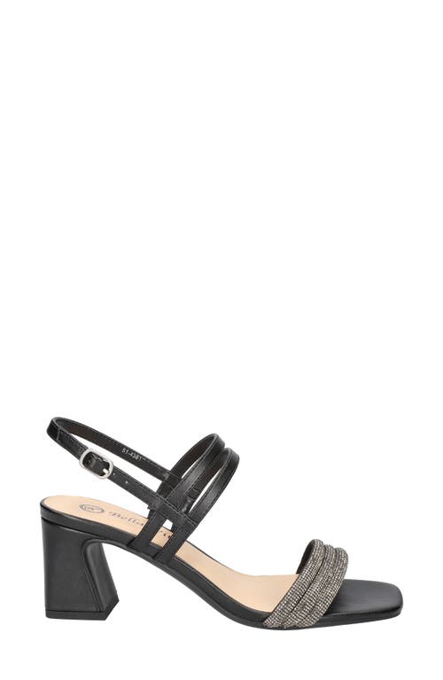 Bella Vita Womens Embellished Manmade Block Heels In Black