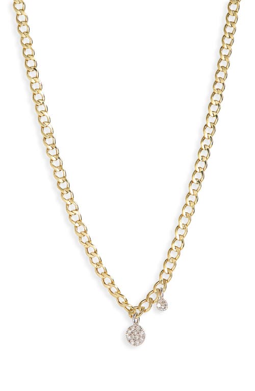 Meira T Diamond Disc Necklace in Yellow at Nordstrom, Size 18