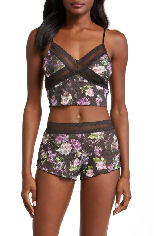 Honeydew Intimates Julies Cami Short Pajamas Black Floral at Nordstrom,