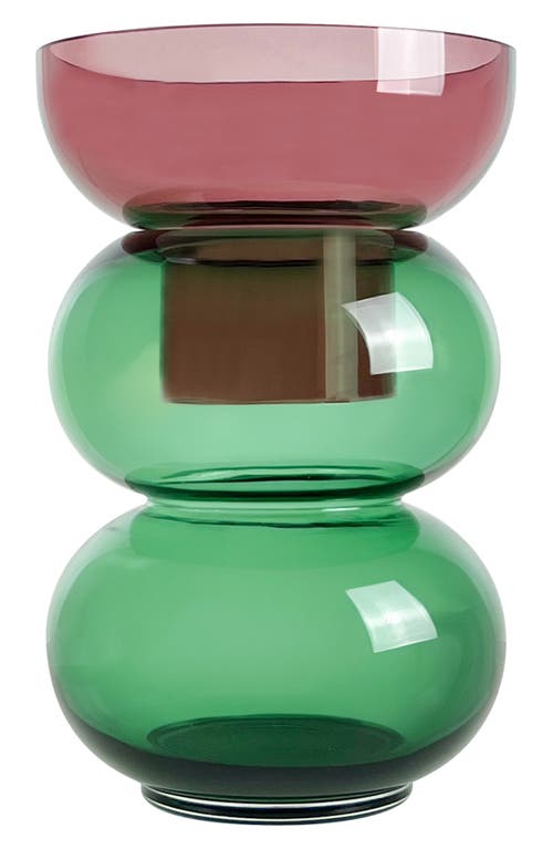 Cloudnola Bubble Reversible Vase In Green/pink