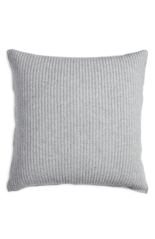 Shop Nordstrom Rib Wool & Cashmere Accent Pillow In Grey Dove Heather