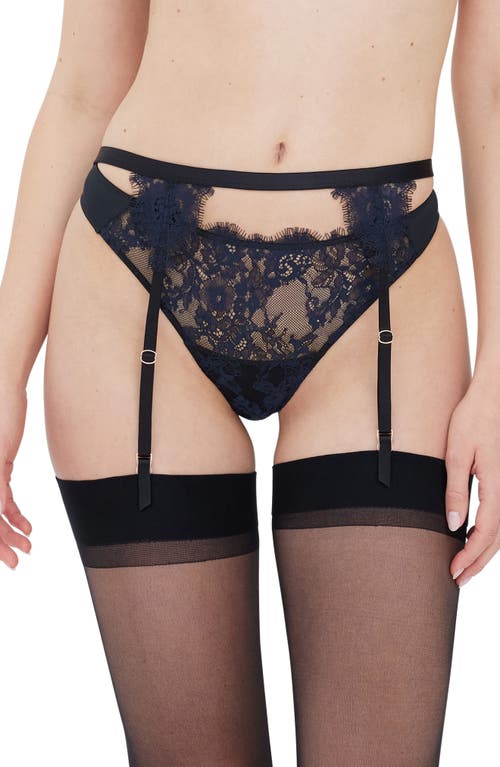 Shop Skarlett Blue Entice Garter Belt In Black/night