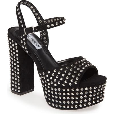 Steve Madden Masha Stud Sandal- Black