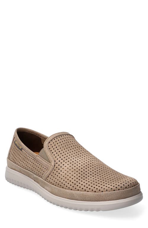 Tiago Perforated Loafer in Sand Nubuck