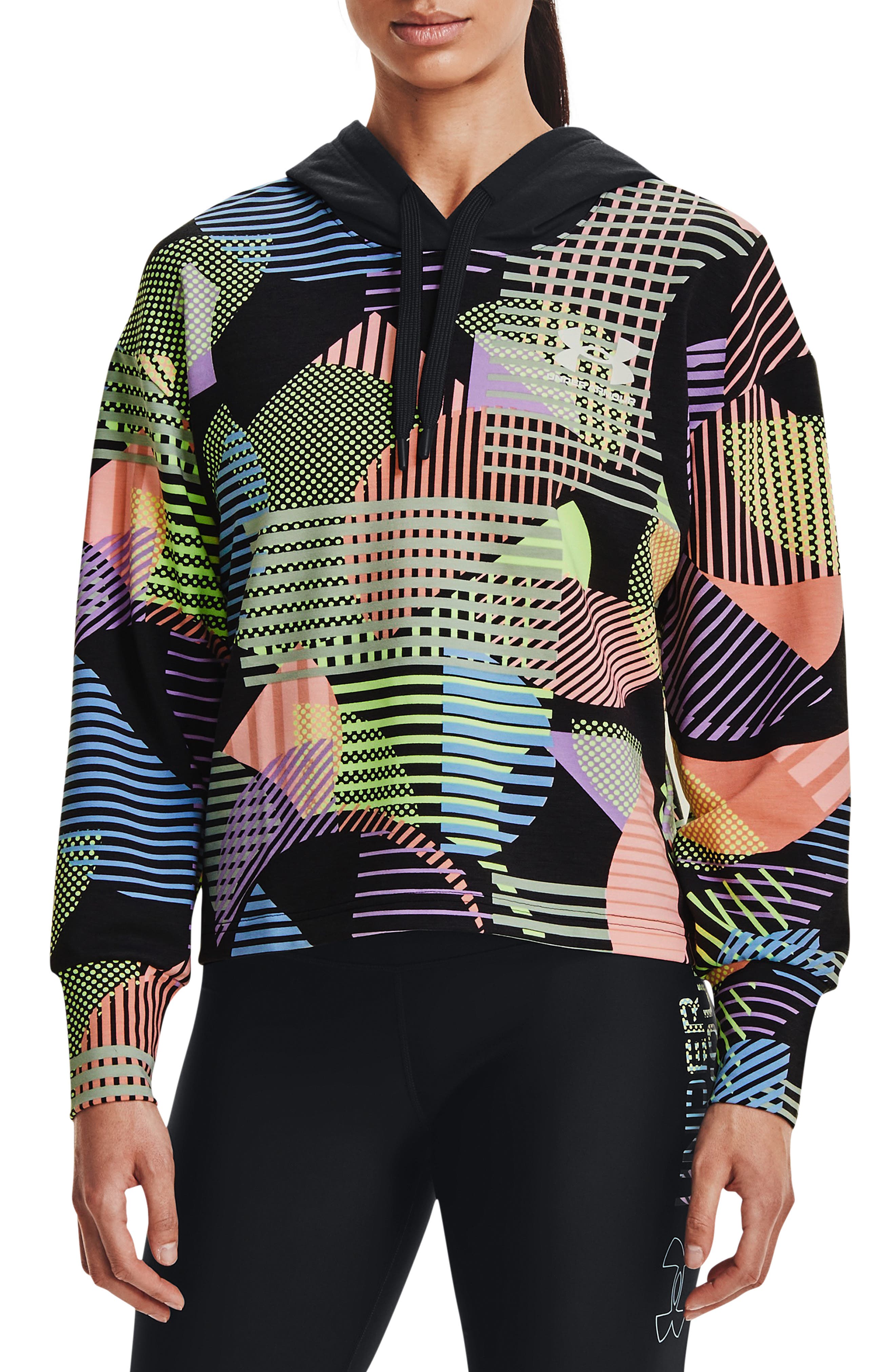 geometric print hoodie