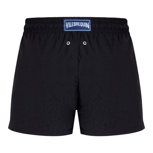 Vilebrequin Mens Noir Moorea Drawstring-waist Recycled-polyamide Swim Shorts In Noir