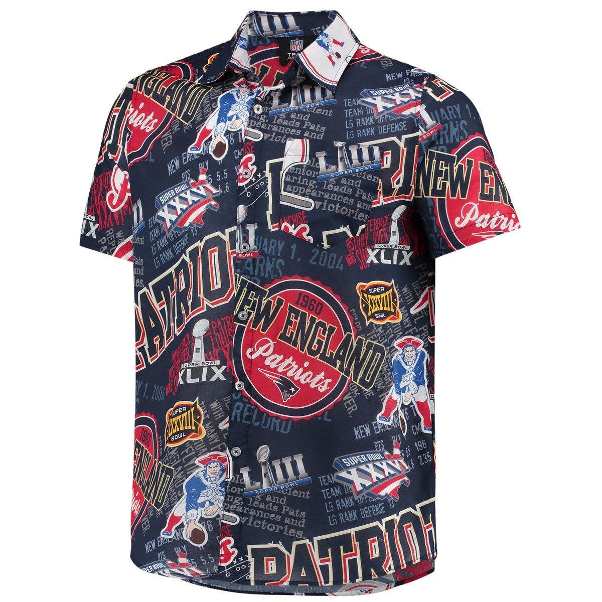 patriots button up shirt