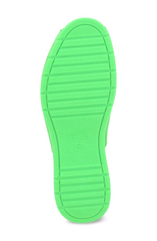 Shop Dansko Ravyn Peep Toe Platform Sandal In Lime