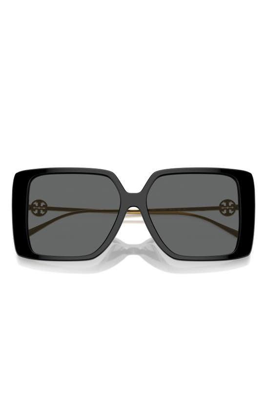 Shop Tory Burch 56mm Square Sunglasses In Black