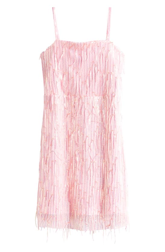 Shop Love, Nickie Lew Kids' Falling Sequins Dress In Blush