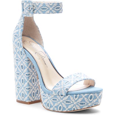 Jessica Simpson Caiya Block Heel Sandal, Blue