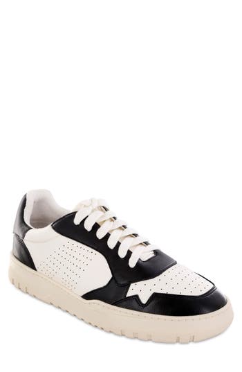 Strauss And Ramm Kasso Colorblock Sneaker In White/black