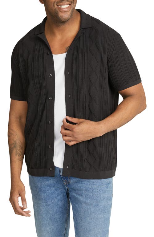 Shop Johnny Bigg Thomas Short Sleeve Cardigan In Black