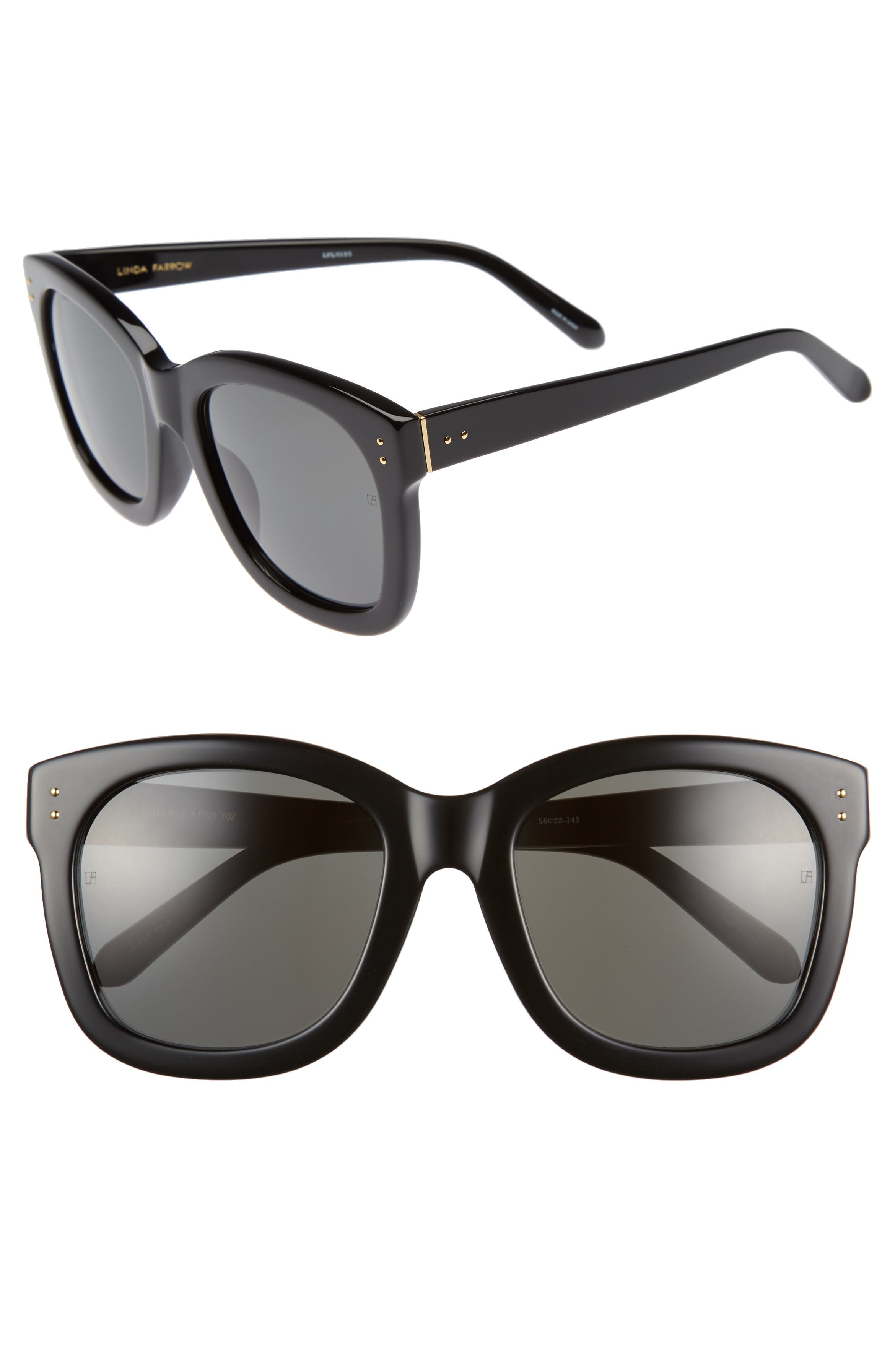 Linda Farrow 56mm Square Sunglasses | Nordstrom