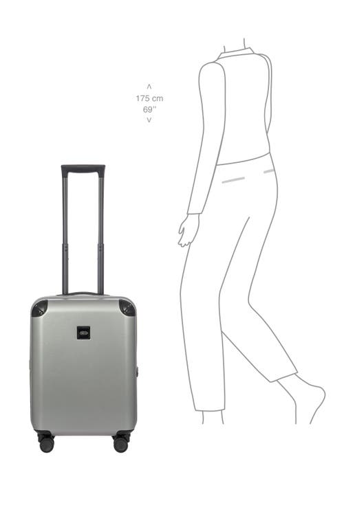 Bric's Amalfi 21" Carry-on Spinner Suitcase In Silver/black