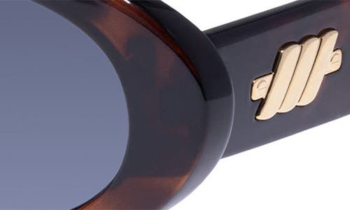 Le Specs Nouveau Vie 50mm Oval Sunglasses In Vintage Tort
