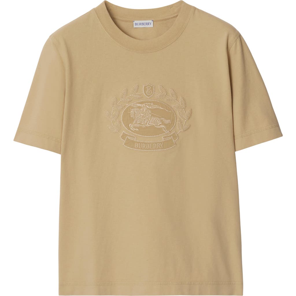Burberry Oak Leaf Crest Ekd T-shirt In Flax
