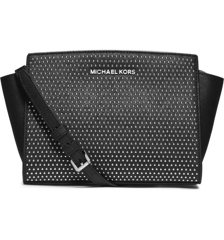 Medium Selma Microstud Messenger Bag