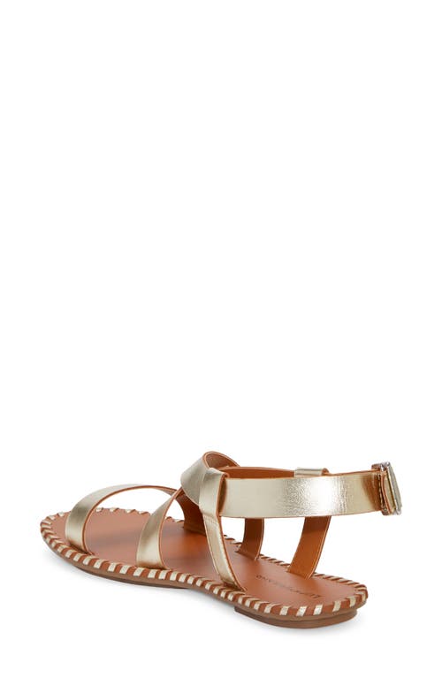 Shop Lucky Brand Zelek Ankle Strap Sandal In Gold Platino Cabral