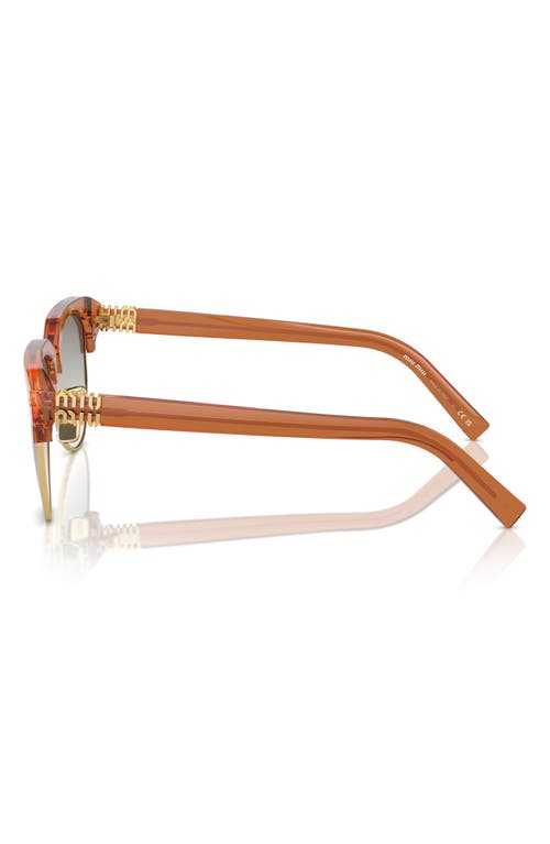 Miu Miu 57mm Gradient Pilot Sunglasses In Caramel