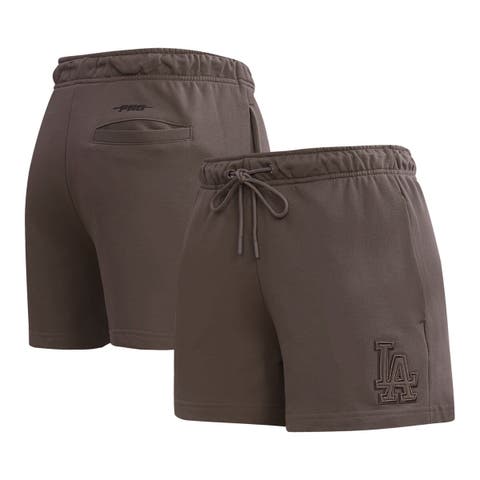 Women's Pro Standard Brown Los Angeles Dodgers Neutral Fleece Shorts