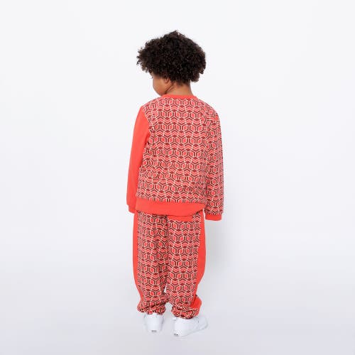 Mixed Up Clothing Boys Crewneck Sweatshirt And Jogger Pants Set In Red Multicolor