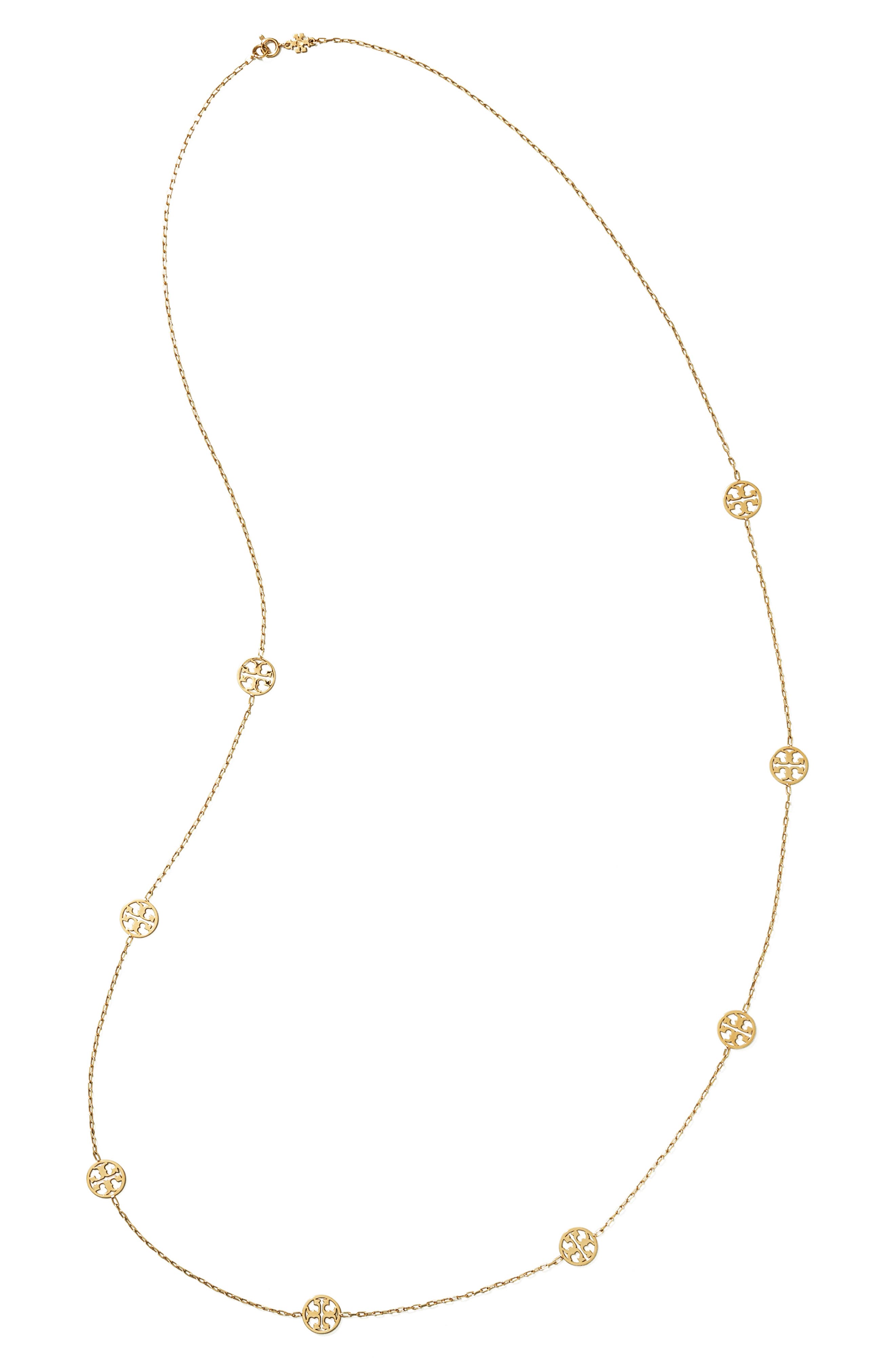 tory burch logo station necklace