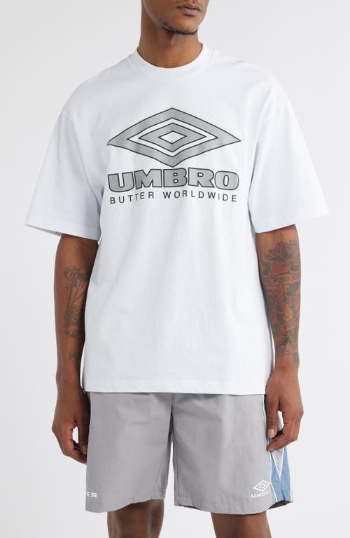 Butter Goods x Umbro Diamond Logo Graphic T-Shirt in White 