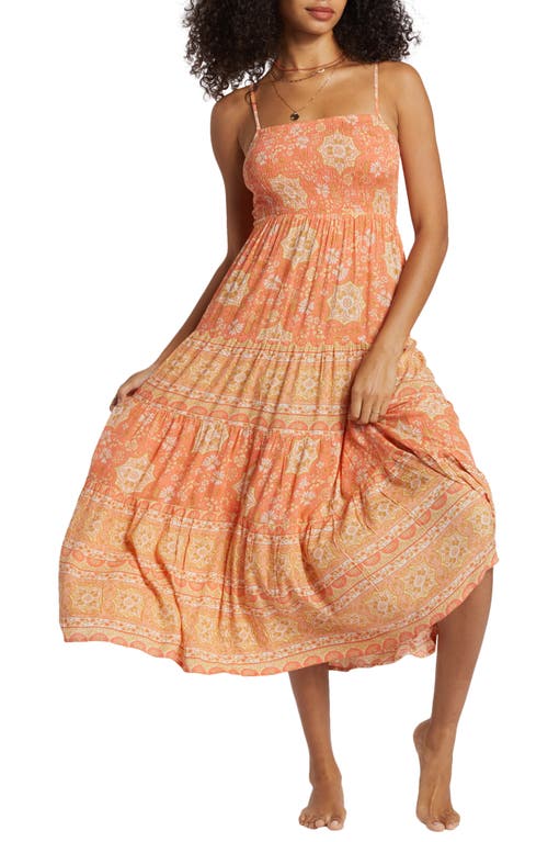 Billabong Dream Space Dress In Sweet Papaya In Sweet Papaya