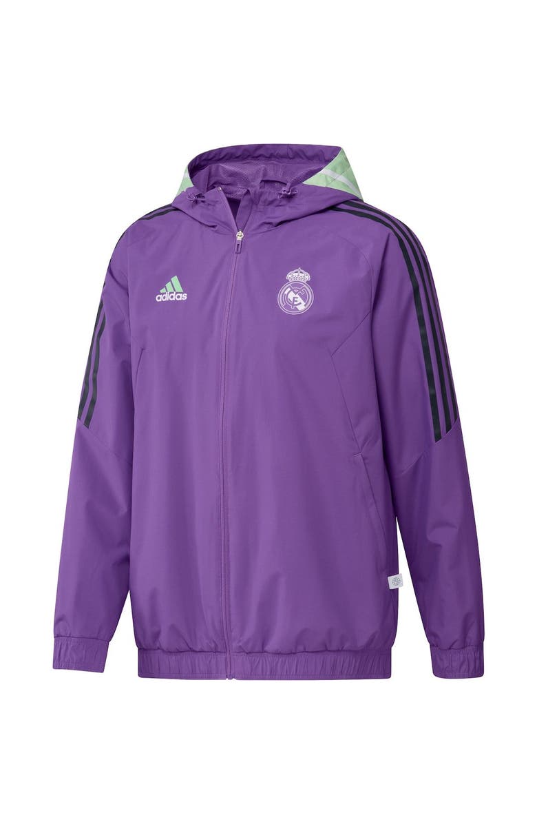 adidas Men's adidas Purple Real Madrid Training All-Weather Raglan Full ...