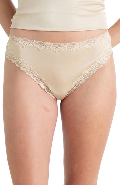 100% Natural Silk Women's Low Rise Panties With Lace[USS,Black] at   Women's Clothing store