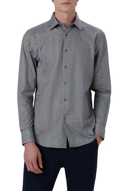 James OoohCotton® Mosaic Print Button-Up Shirt