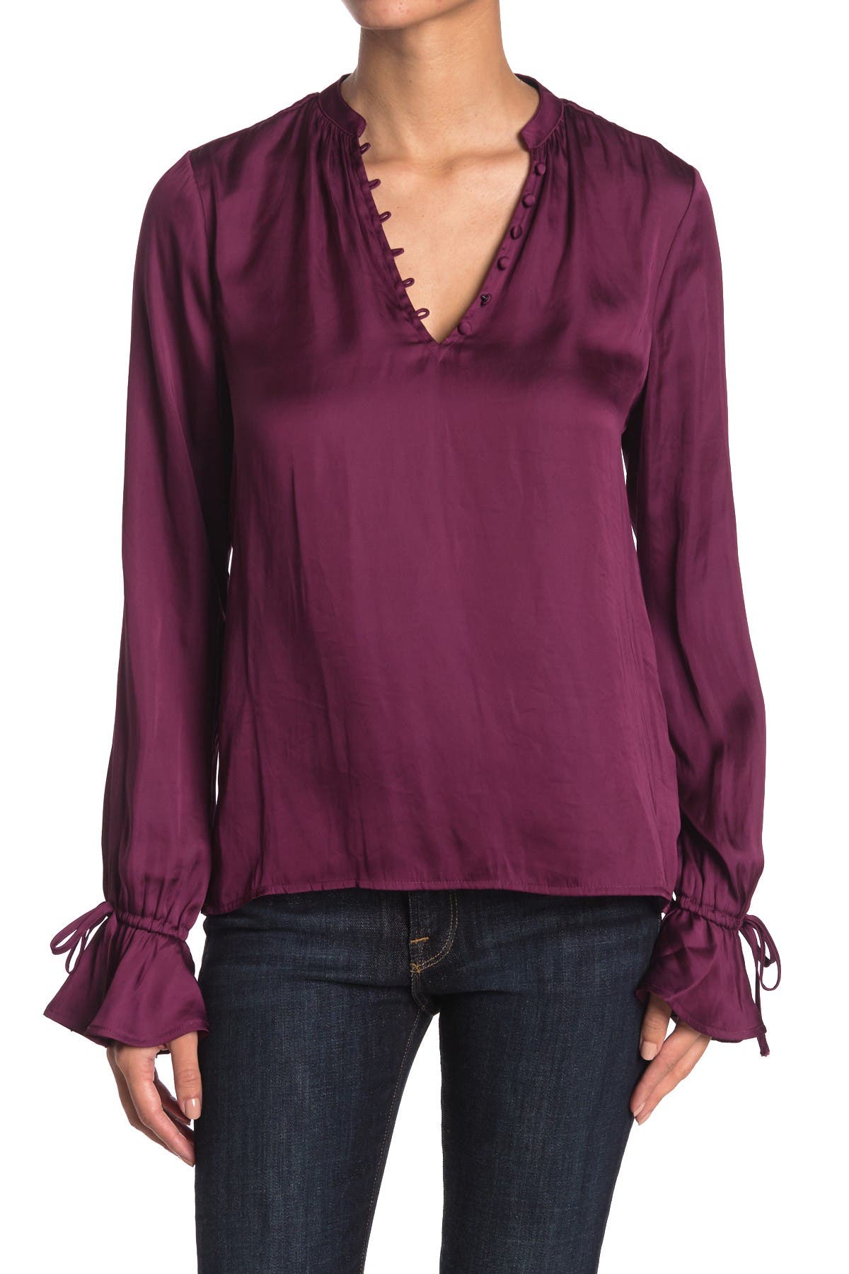 ruffle cuff blouse