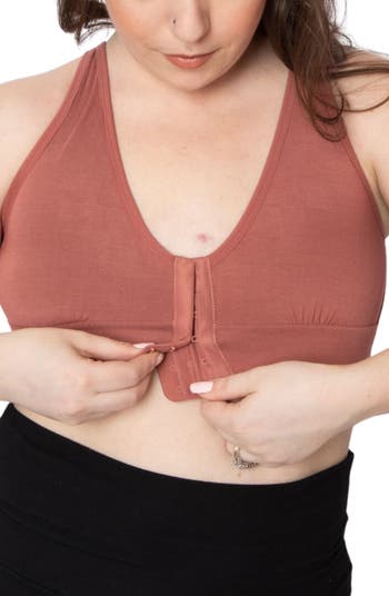 Rora Post-Surgery Front Close Pocketed Bralette