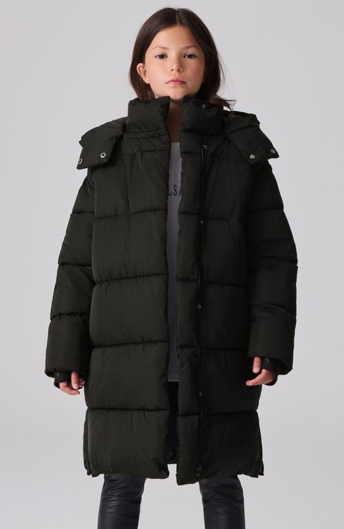 Shop Allsaints Sm By  Kids' Longline Padded Coat In Black