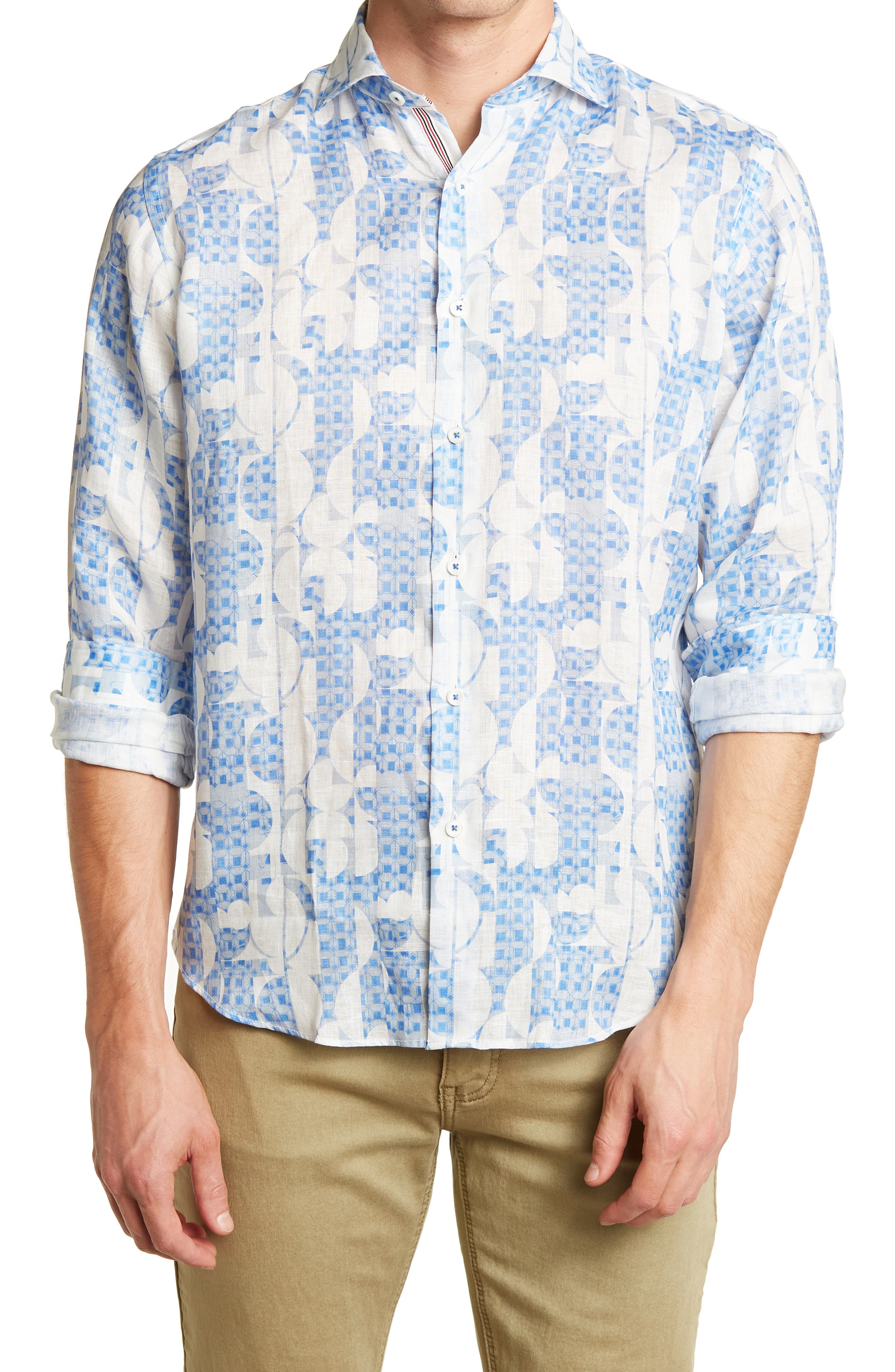 mens stretch linen shirt