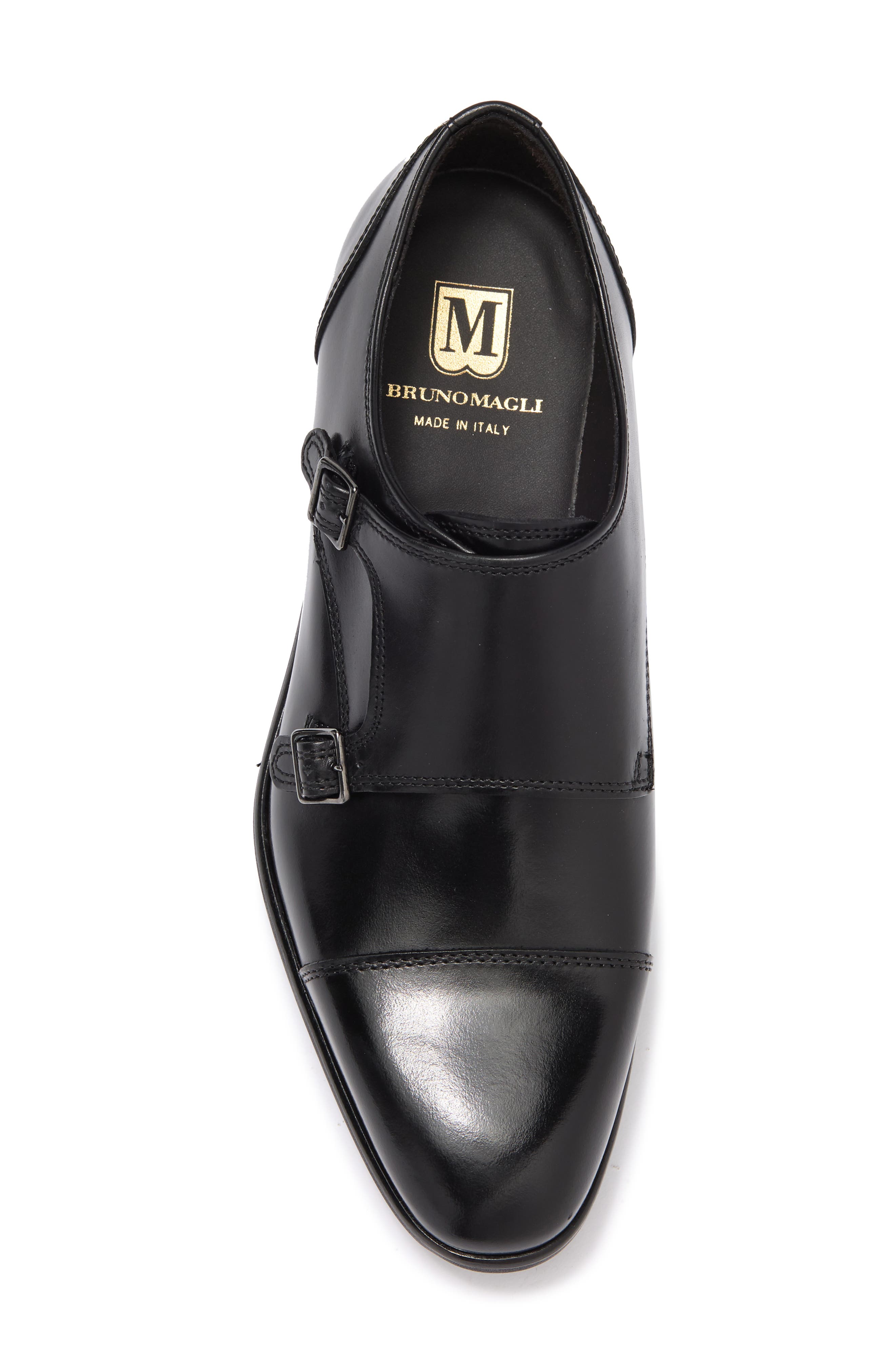 Bruno Magli Men's Dali Leather Dual-Strap Monk Shoes - Black - Size 9