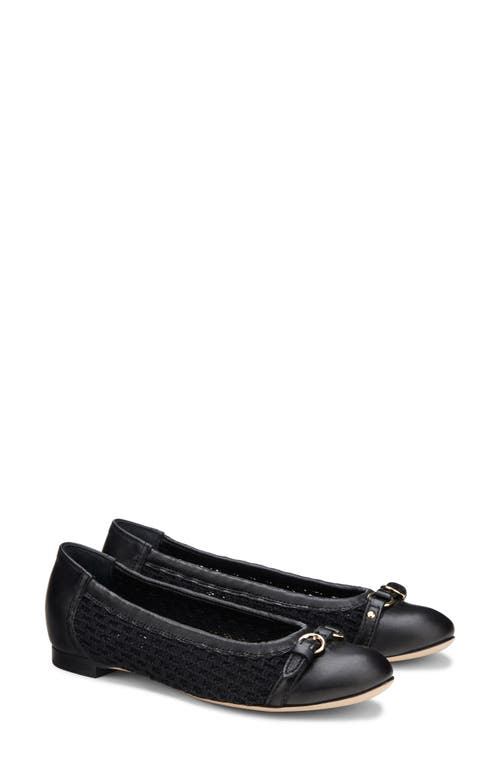 AGL Monia Cap Toe Ballet Flat in Nero 