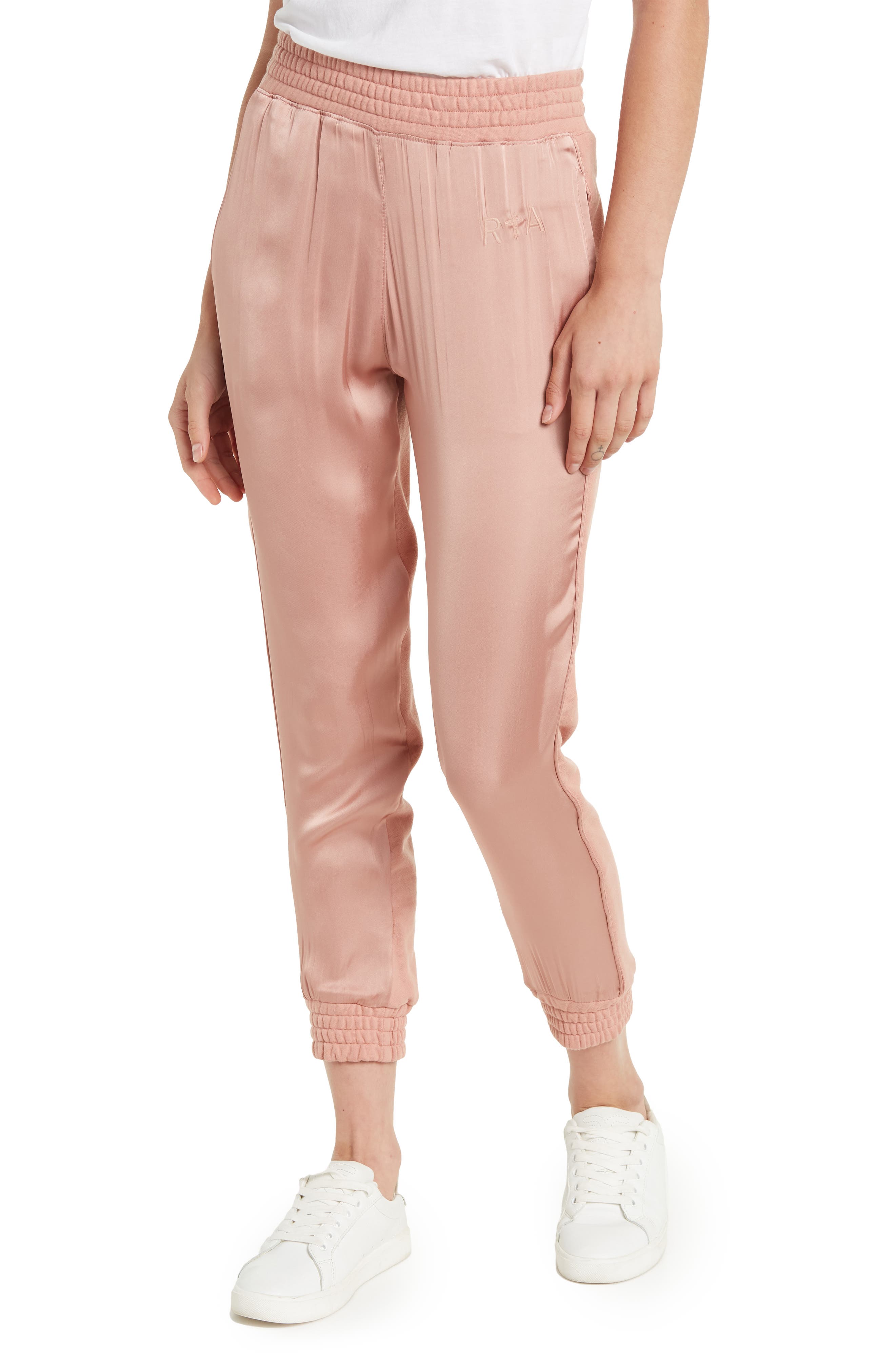 satin track pants womens